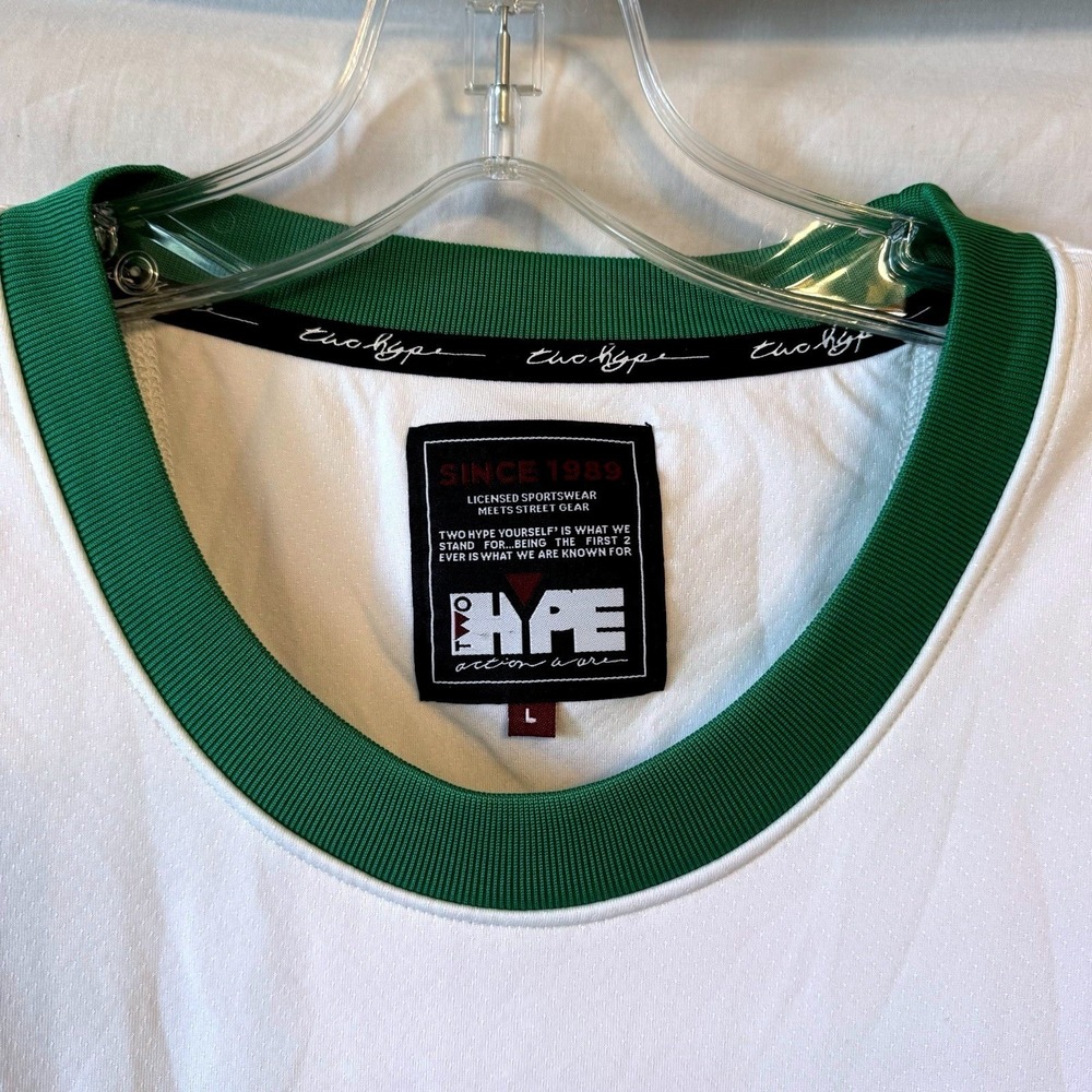 Two Hype NBALAB Boston‎ Celtics Shirt Large White Green Graphic Jersey Tee - Picture 2 of 7